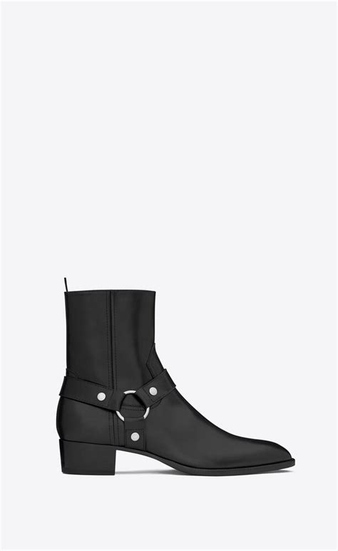 ysl nevada harness boots|Saint Laurent Men's Wyatt Leather Harness Boots .